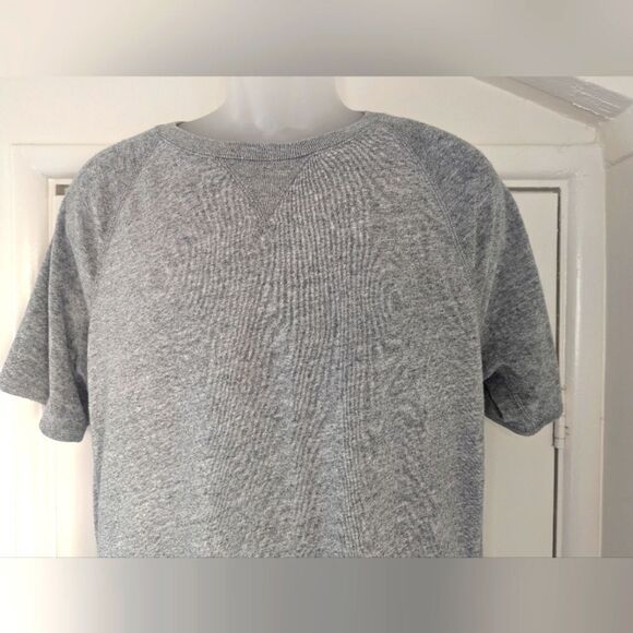 Abercrombie & Fitch Velour Sleeves T-Shirt Nostalgiacore Preppy Athleisure MD - Picture 3 of 10